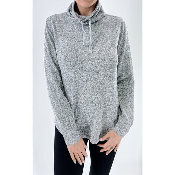 Old Navy Heathered Gray Active Long Sleeve Mock Neck Top Size Small - Picture 1 of 4